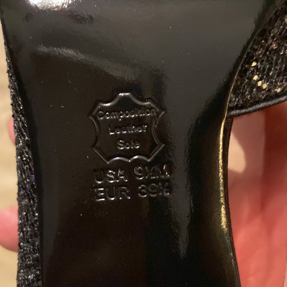 Nina Black Glitter Shoes New With Box - Picture 6 of 9